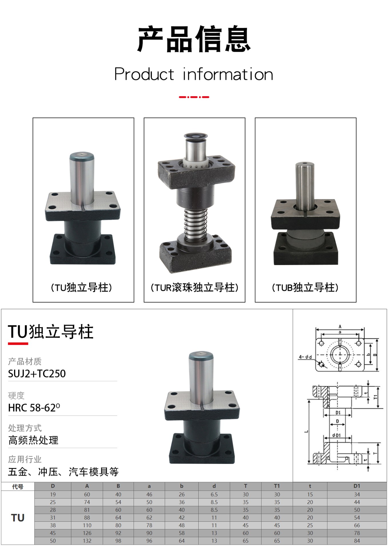 鋼球獨立導(dǎo)柱
